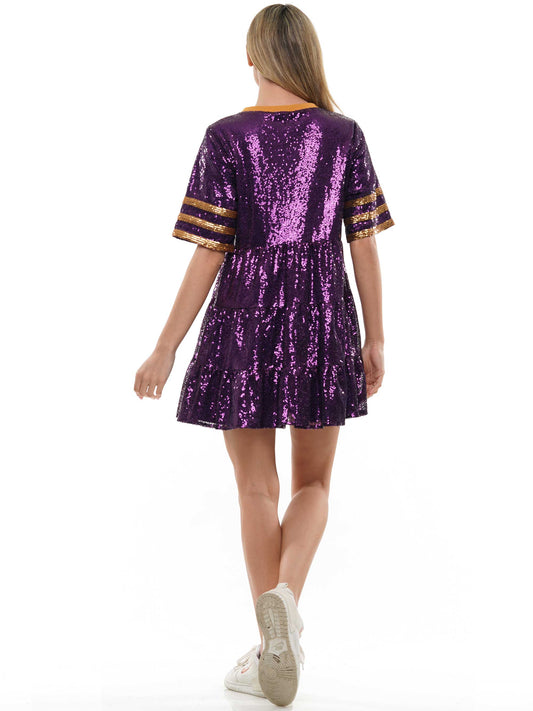 Game day baby doll sequin dress