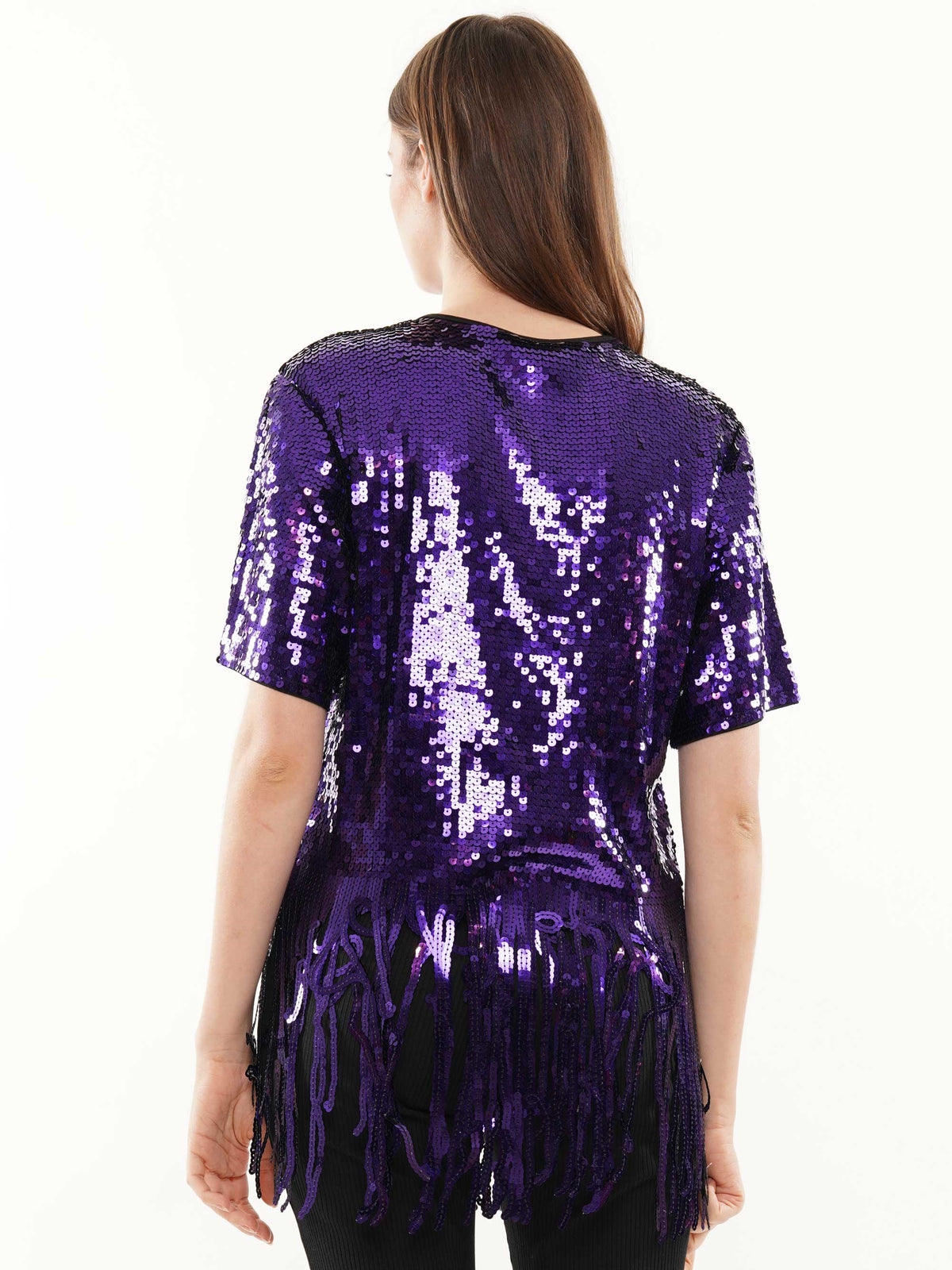 Gameday Fringe Sequin Top