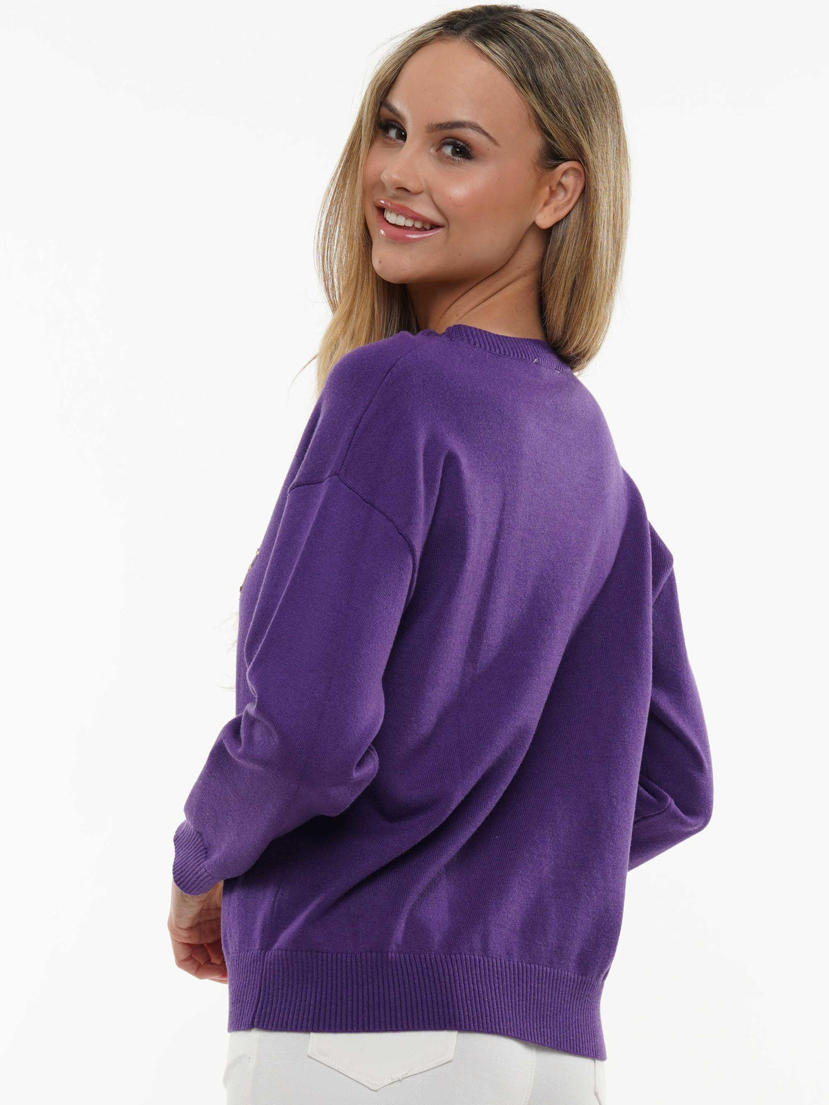 Gameday Script Sequin Sweater