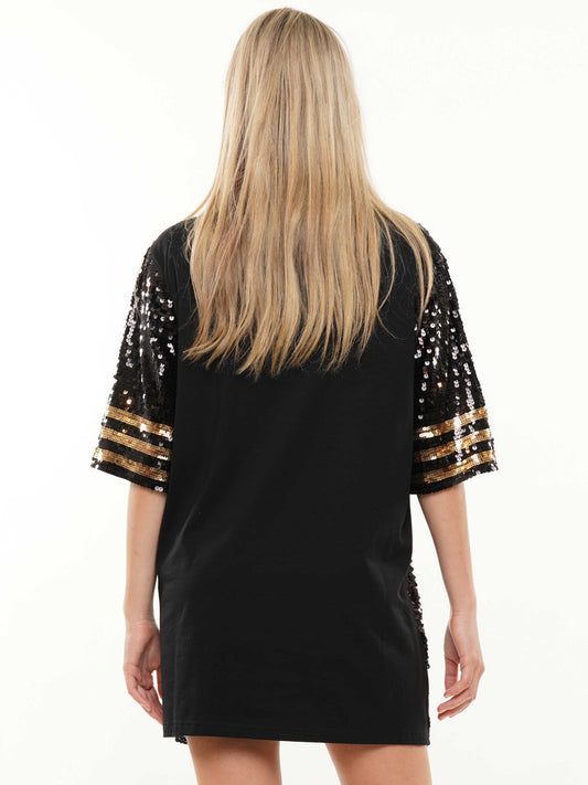 Classy until kick off sequin dress