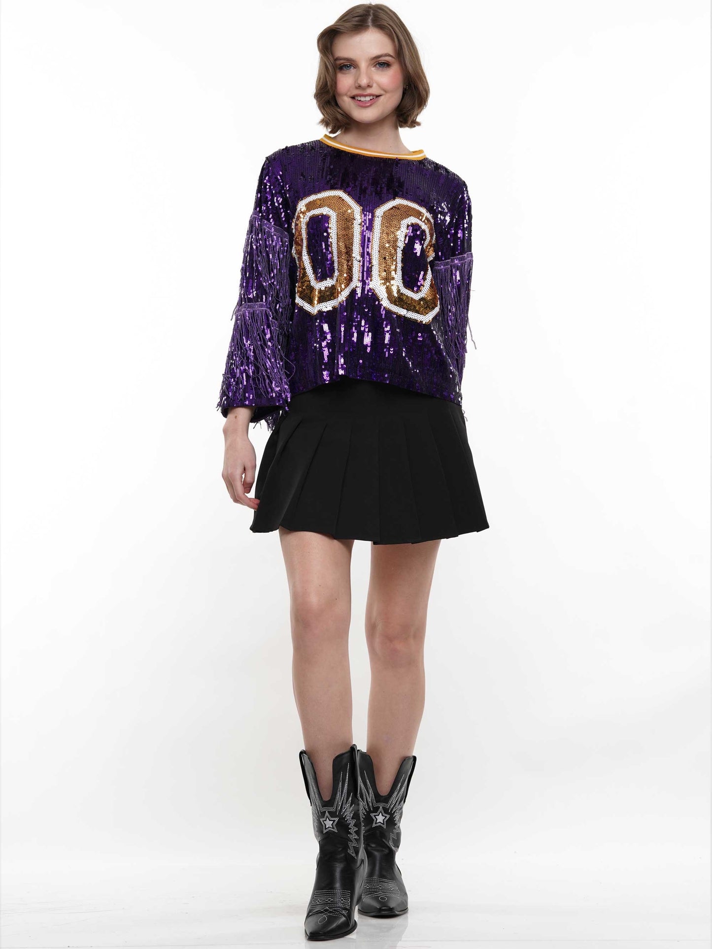 00 Fringe Sleeve Top