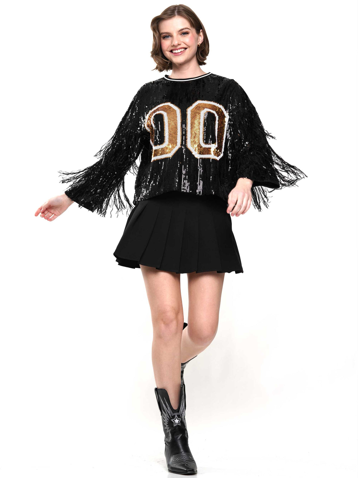 00 Fringe Sleeve Top