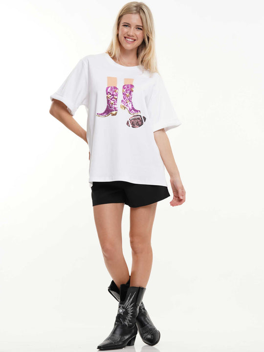 Western Boots Football Top