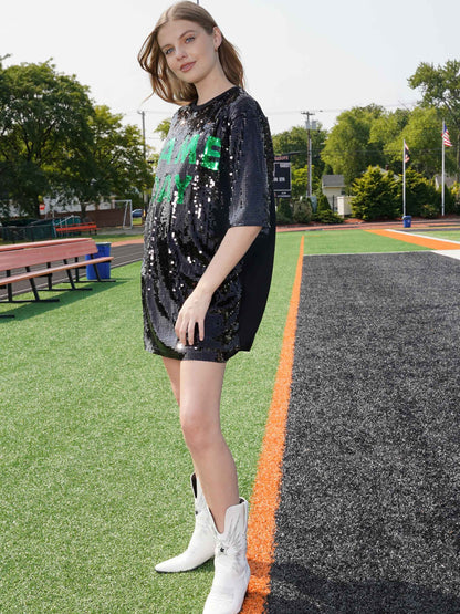 Game day sequin dress