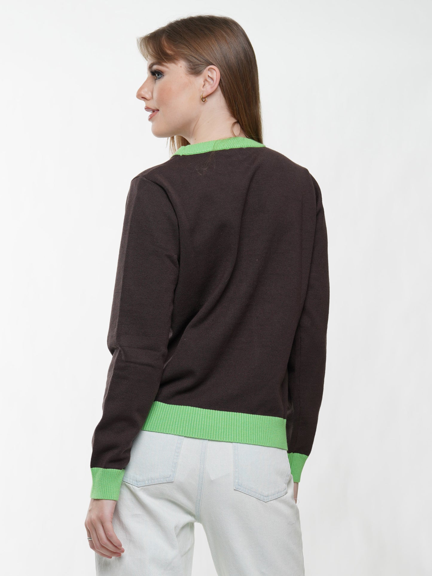 Sequin Clover Pullover Sweater