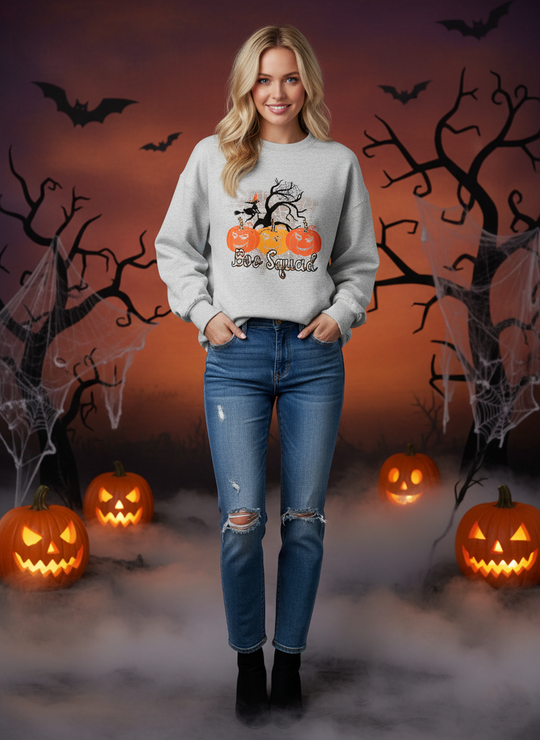 The Cozy Crush Terry Sweatshirt with Graphic Boo Squad