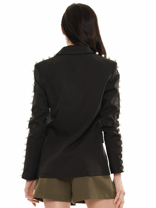 Pearl embellished blazer