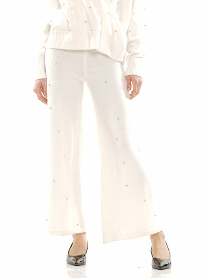 Overlapped Gem Embellished Top & Pant 2-Piece Set