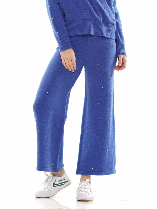 Overlapped Gem Embellished Top & Pant 2-Piece Set