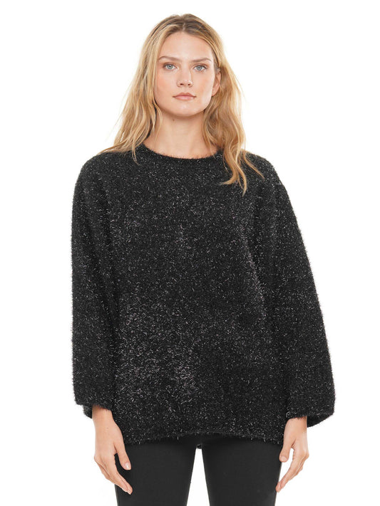 Fuzzy lurex sweater