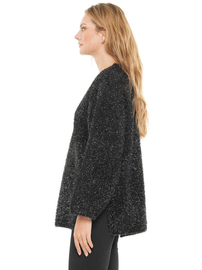 Fuzzy lurex sweater