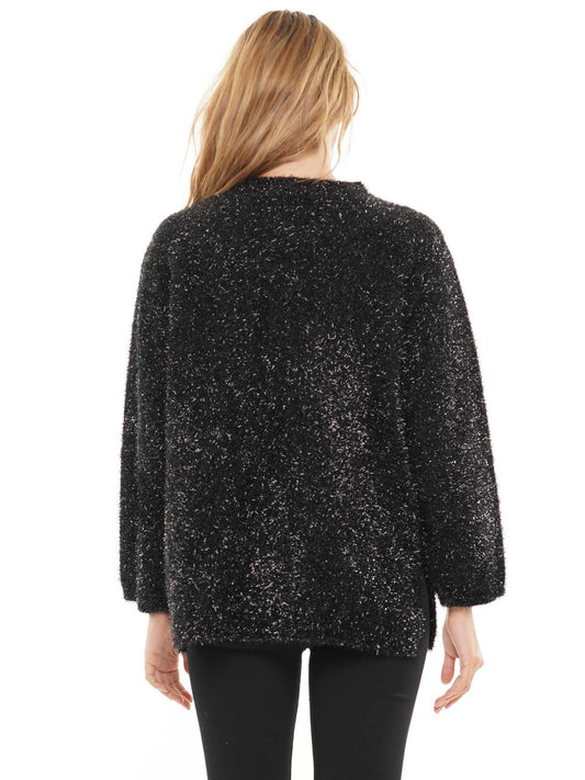 Fuzzy lurex sweater