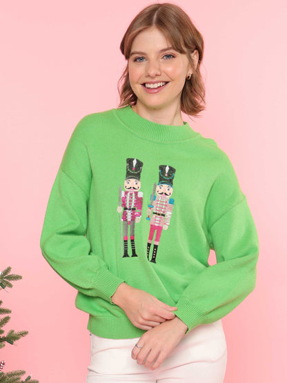 Nutcracker and Embroidery Sweater