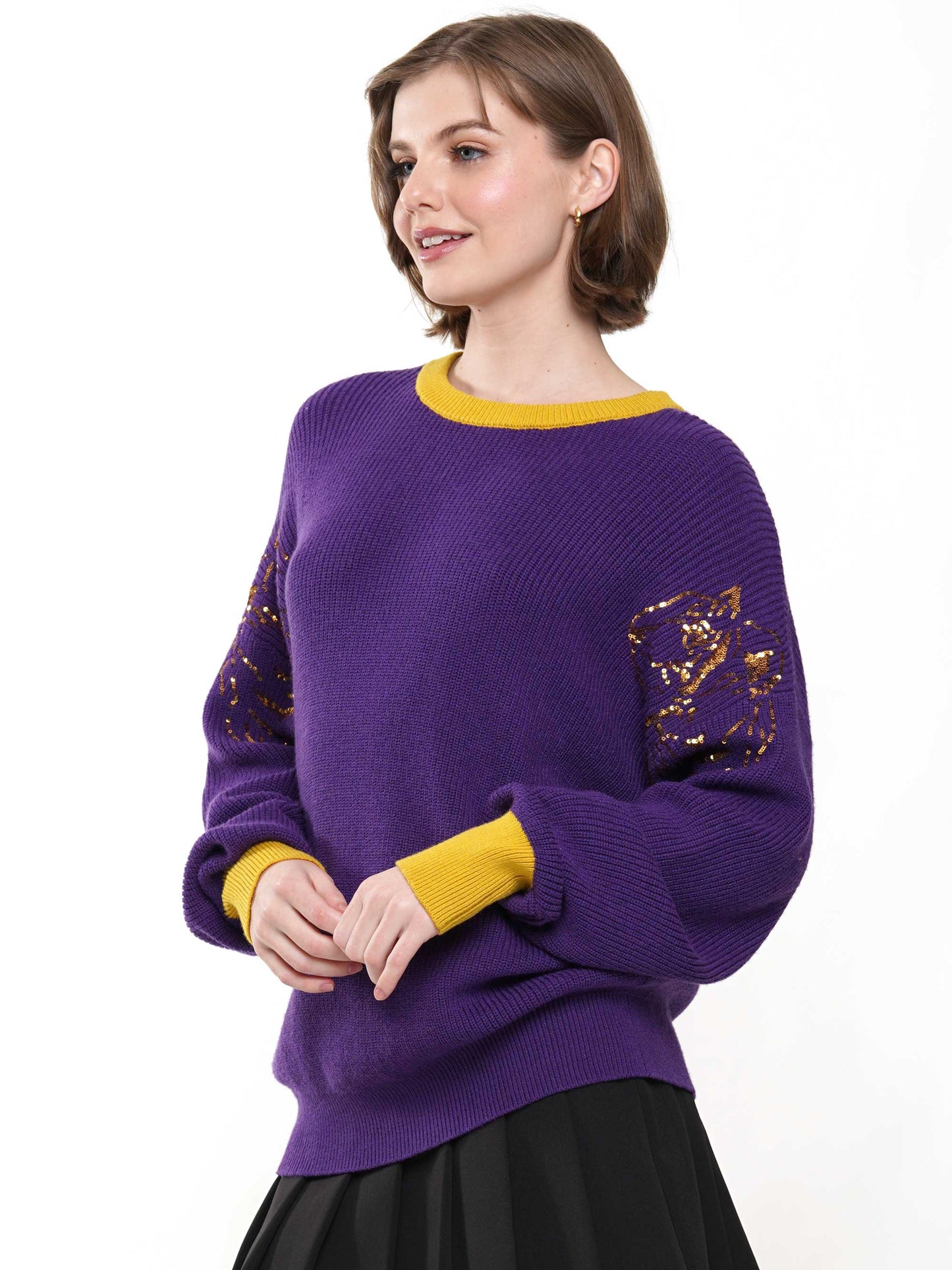 Tiger Sleeve Knit Sweater