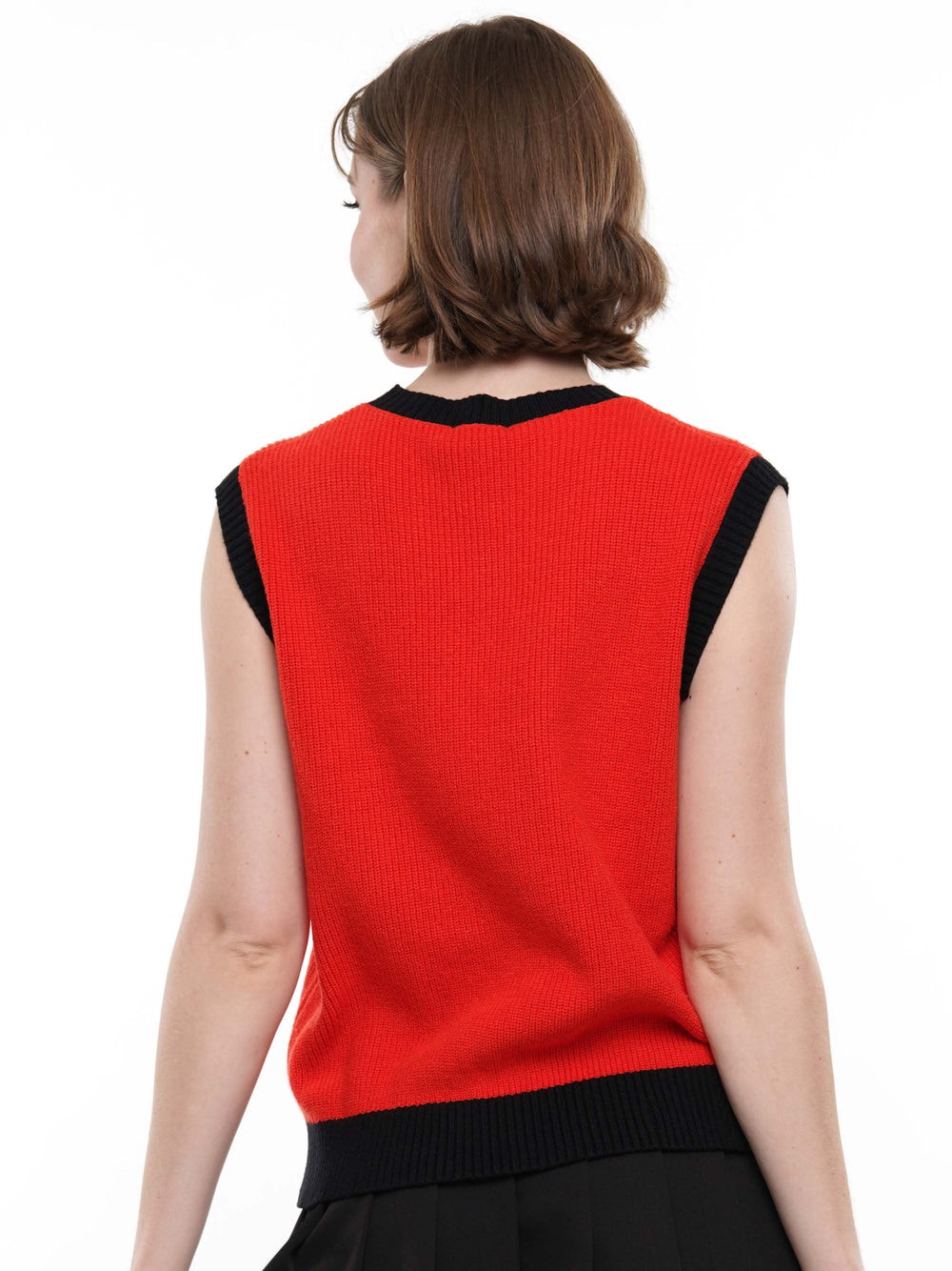 Sequin Bull Dog Sweater Vest