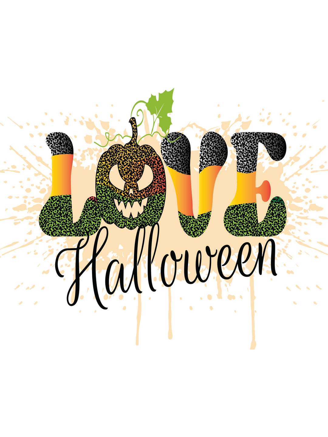 Cloud Feel Tee with Graphic Love Halloween