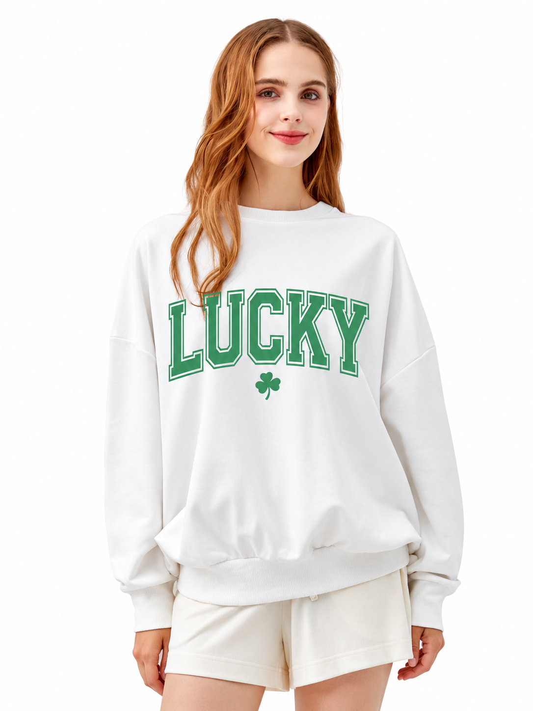 LUCKY Graphic Oversize Sweatshirt