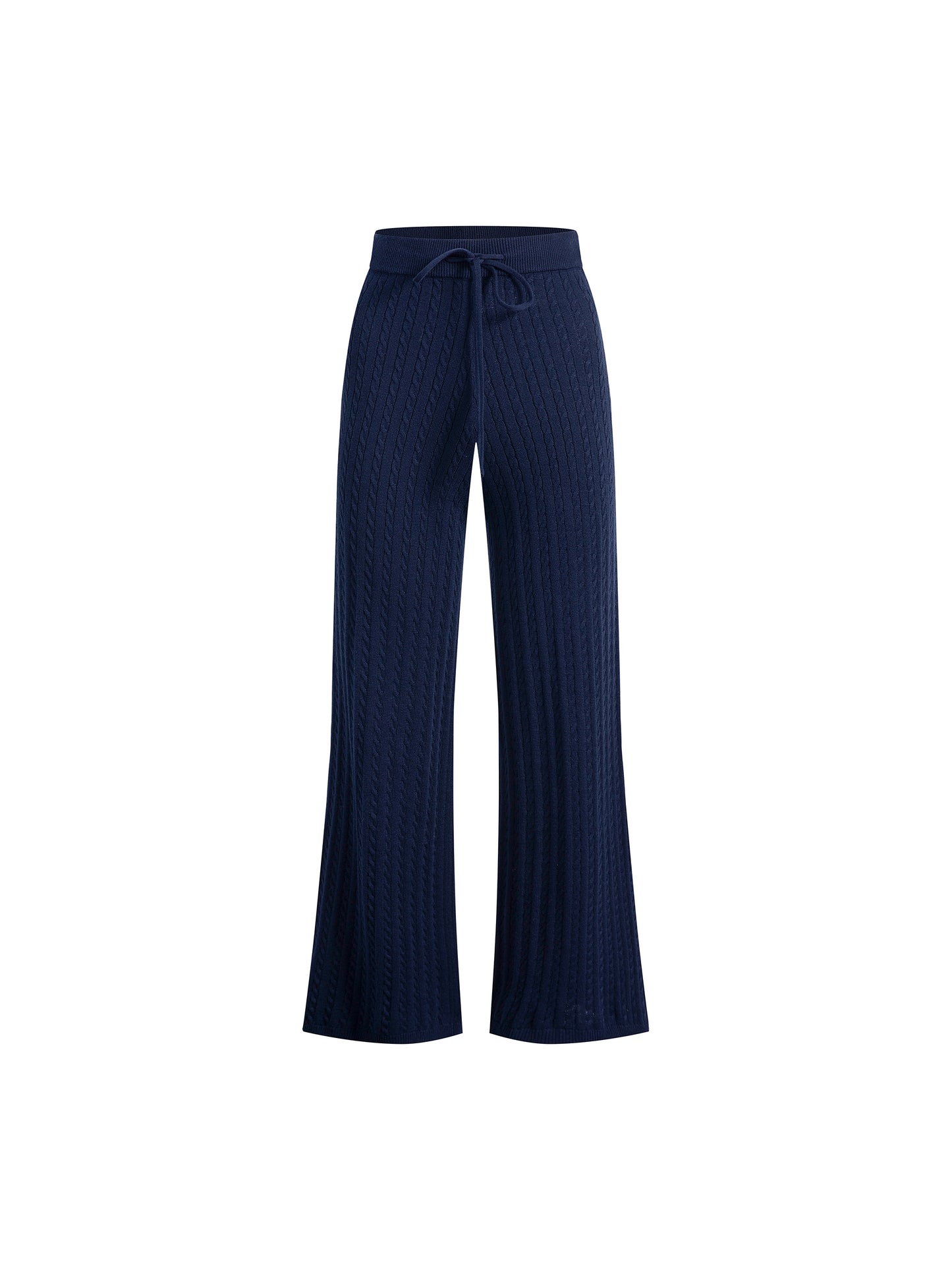 Cable Knit Cardigan and Pants 2-Piece Set
