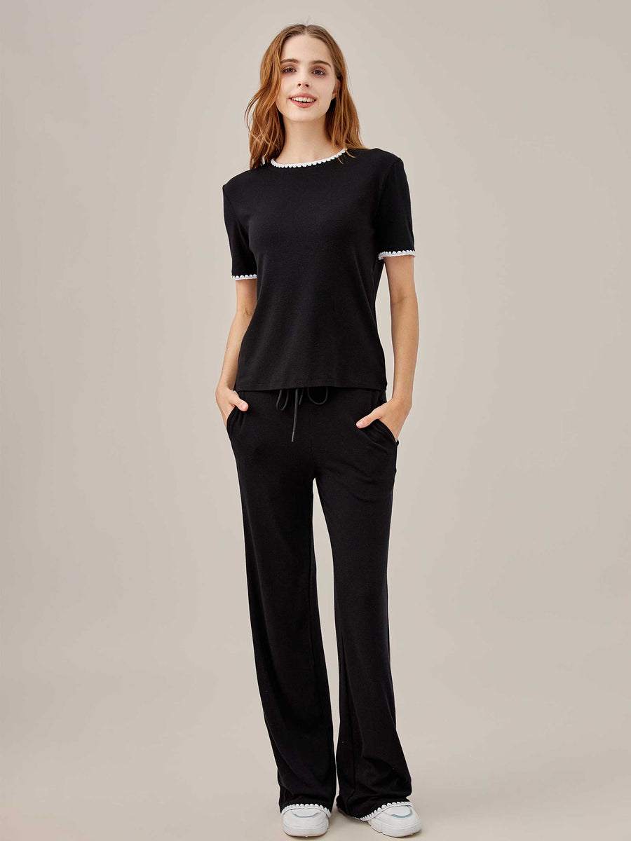 Scalloped Trim 2-Piece Set