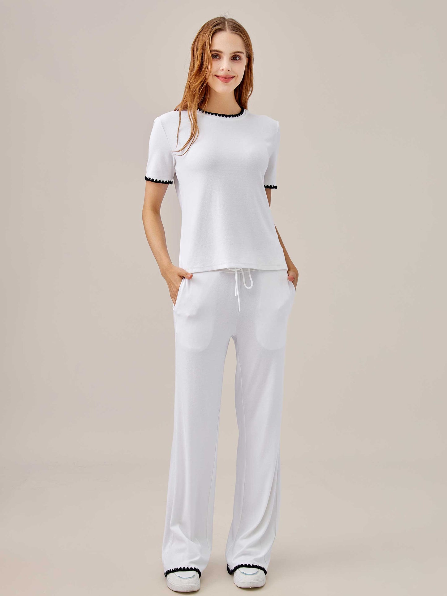 Scalloped Trim 2-Piece Set