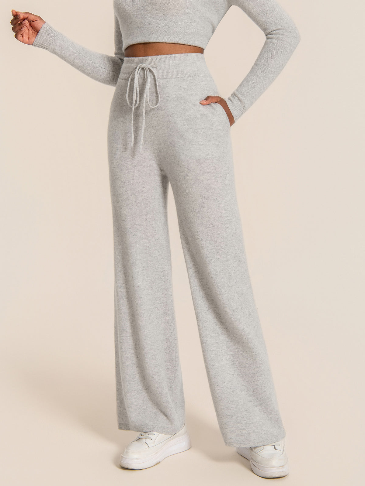Cashmere Soft Wide-Leg Pants