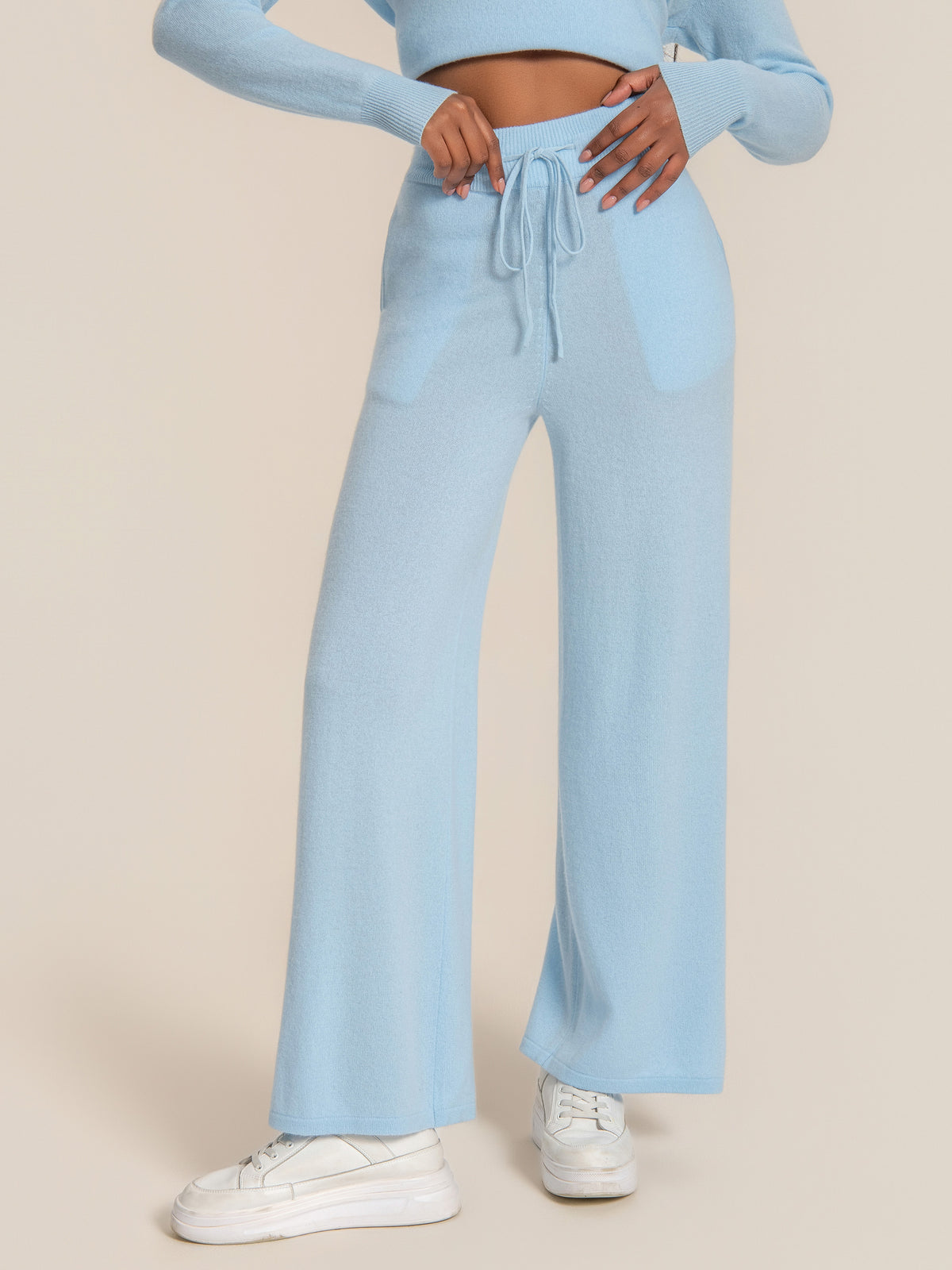 Cashmere Soft Wide-Leg Pants