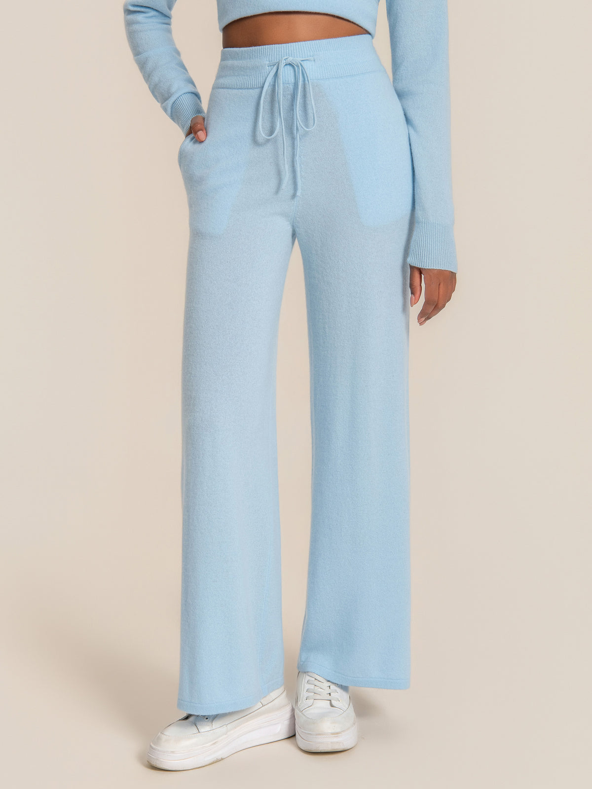 Cashmere Soft Wide-Leg Pants