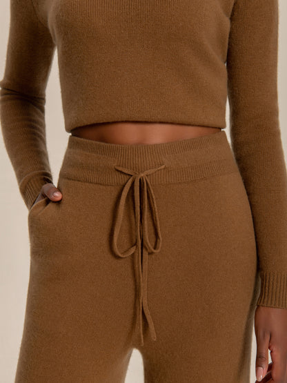 Cashmere Soft Wide-Leg Pants