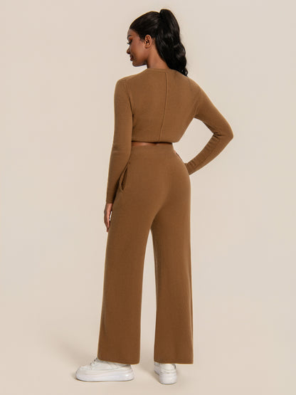 Cashmere Soft Wide-Leg Pants