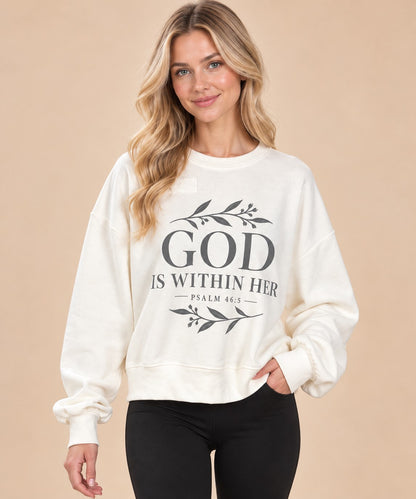 God Is With Her Sweatshirt