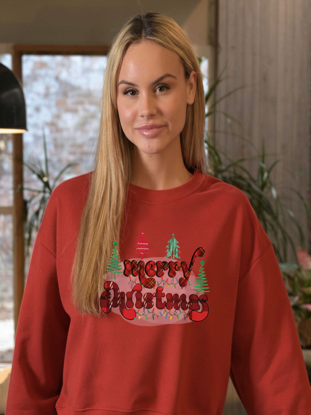 Christmas1 Two Soft Crew Neck Sweatshirt