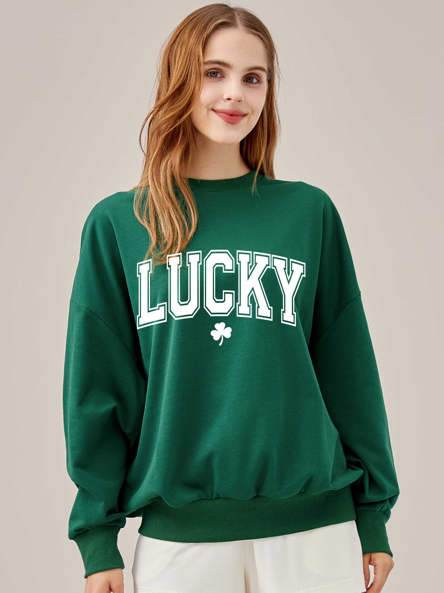LUCKY Graphic Oversize Sweatshirt