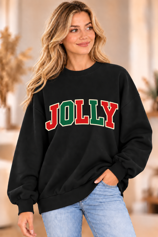 JOLLY Christmas Sweatshirt – Black