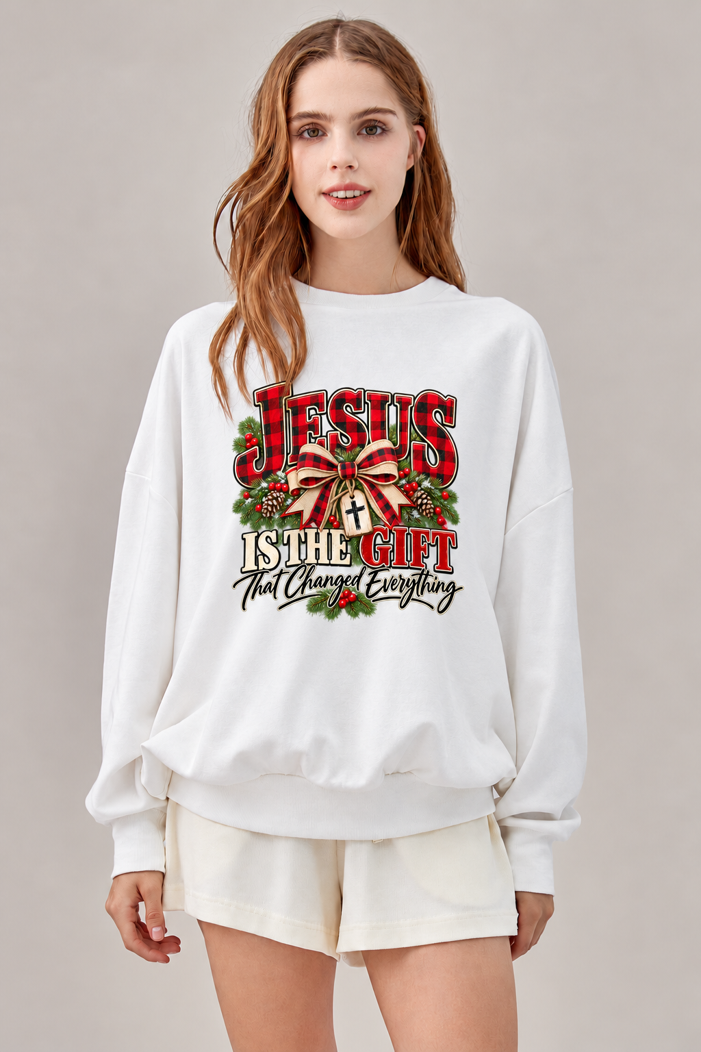 Jesus Is the Gift That Changed Everything Christmas Sweatshirt