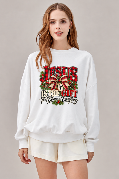 Jesus Is the Gift That Changed Everything Christmas Sweatshirt