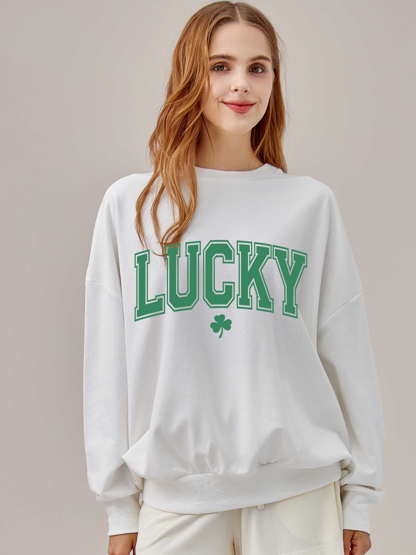 LUCKY Graphic Oversize Sweatshirt