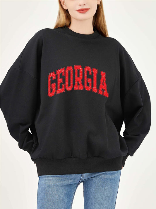 GEORGIA Print Cozy Crush Terry Sweatshirt