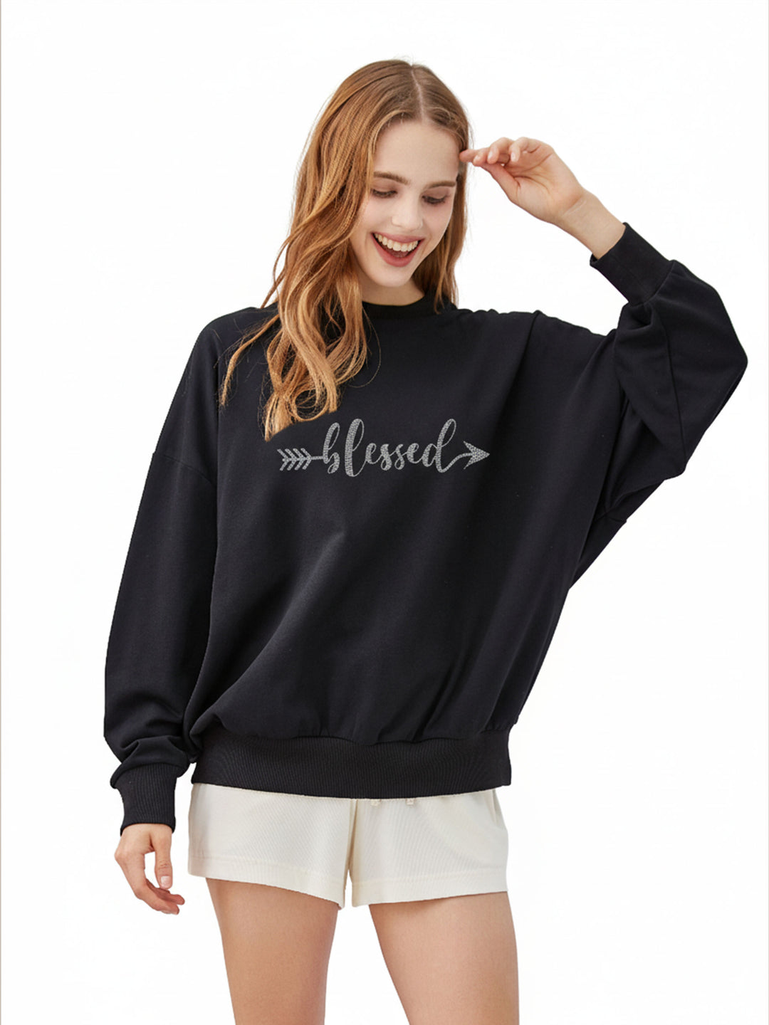 Cozy Crush Terry Sweatshirt-Blessed-Hot Fix