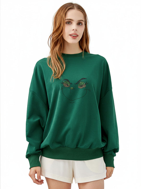 The Cozy Crush Terry Sweatshirt Grinch Hot Fix