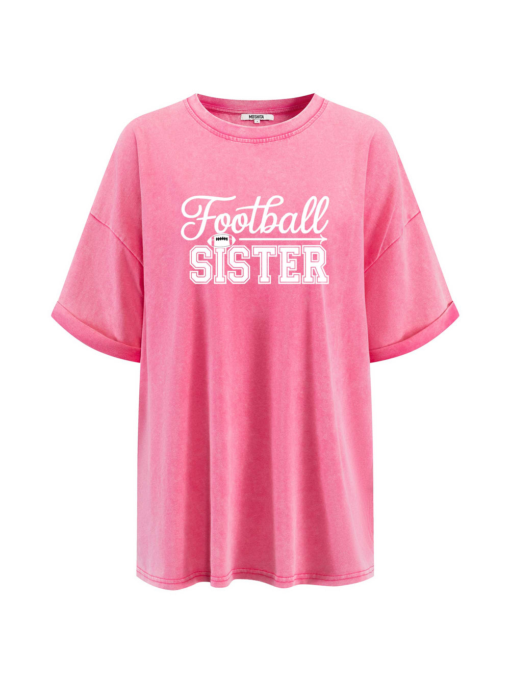 Football sister print The Effortless Washed Tee