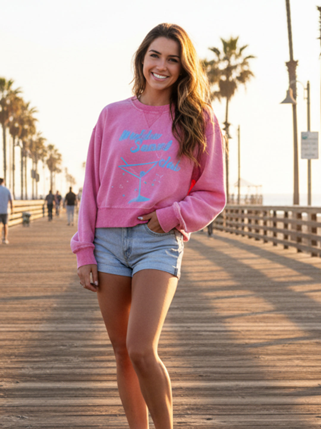 Salt Air Sweatshirt with Graphic Malibu Club