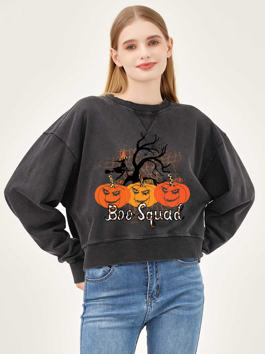 Salt Air Sweatshirt with Graphic Boo Squad