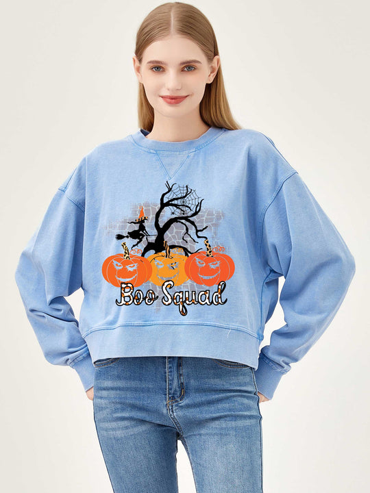 Salt Air Sweatshirt with Graphic Boo Squad