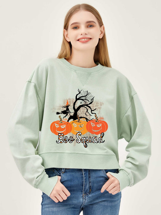 Salt Air Sweatshirt with Graphic Boo Squad