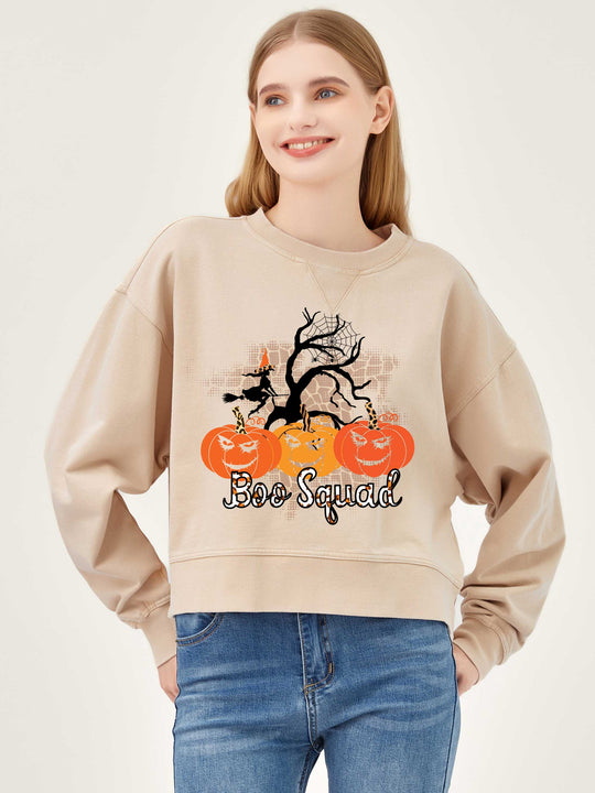 Salt Air Sweatshirt with Graphic Boo Squad