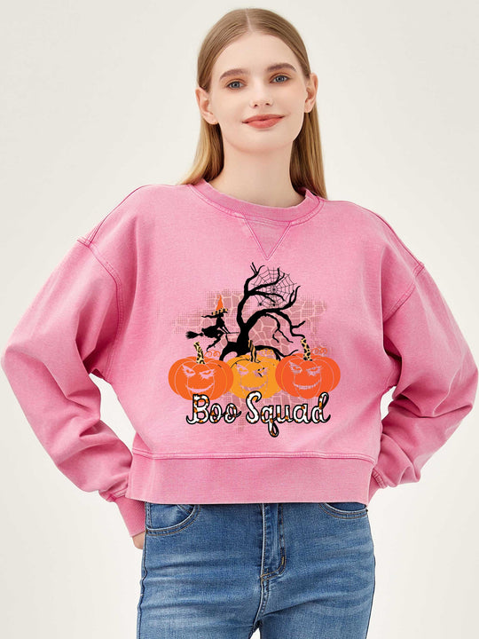 Salt Air Sweatshirt with Graphic Boo Squad