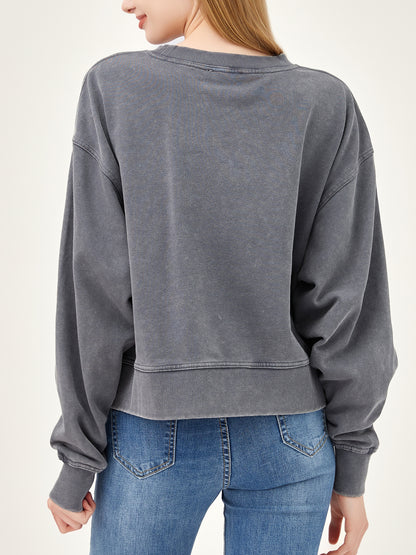 Salt Air Sweatshirt with Graphic Love