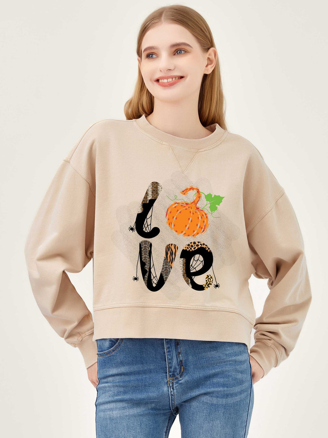 Salt Air Sweatshirt with Graphic Love