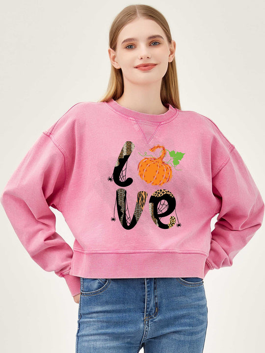 Salt Air Sweatshirt with Graphic Love