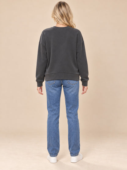 Grateful Thankful Blessed Rhinestone Crewneck